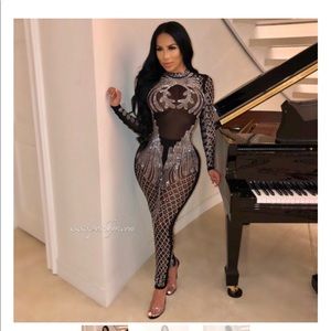 PoshByV Livia Jumpsuit Size: Large (Black)